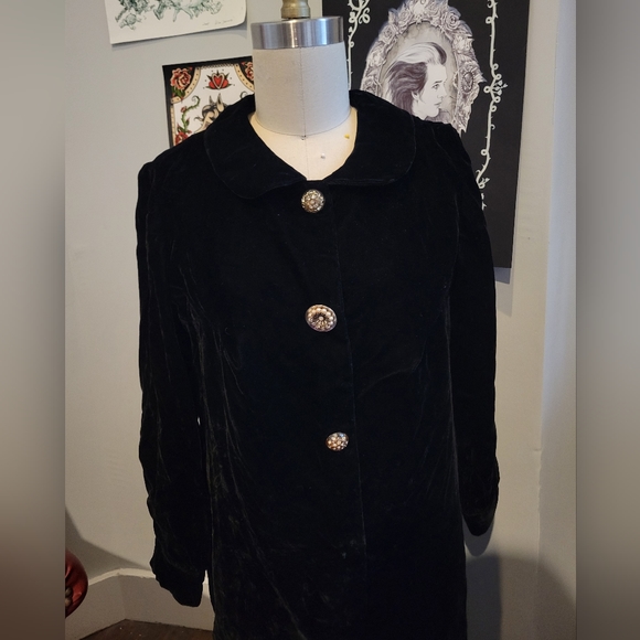 Vintage 50s/60s Velvet Mod Dress size S - Picture 8 of 8